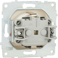 Механизм розетки OVIVO  с/з шторки с крышкой, крем 600-000302-243