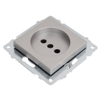 Механизм розетки OVIVO б/з, серебро 600-000310-215