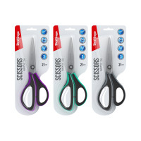 Ножницы Berlingo Easycut 350 21 см, ассорти, эргономичные ручки, мягкие вставки, европодвес DNn_21035