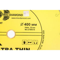 Диск алмазный отрезной TRIO-DIAMOND сплошной ультратонкий 400x32 Ultra Thin Premium UTW510