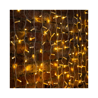 Neon-Night Гирлянда Занавес 2x3 м, 448 LED теплый белый, прозрачный ПВХ, IP65, с эффектом мерцания, без блока питания 235-136-6