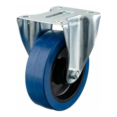 Колесо неповоротное (160 мм; игольчатый подшипник; грузоподъемность 350 кг; полипропилен; эластичная резина) СТЕЛЛА-ТЕХНИК N48160RBLF