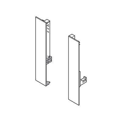 Hafele Matrix box S комплект крепеж фасада внутреннего ящика, серыйH199мм 552.70.698