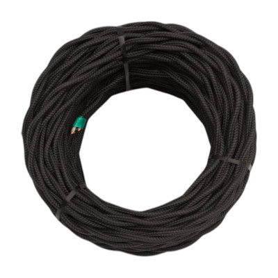 Bironi провод 2x0,75 черный (матовый) 20м B1-422-73-20