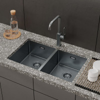 IDDIS мойка нерж.сталь универсального монтажа графит 745x440 edifice EDI75G2i77