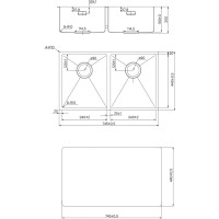 IDDIS мойка нерж.сталь универсального монтажа графит 745x440 edifice EDI75G2i77
