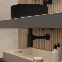 IDDIS бутылочный сифон для умывальника черный матовый optima home OPTBL00i84