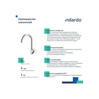Milardo смеситель для кухни глянцевый хром rora RORSB0JM05