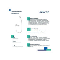 Milardo смеситель для ванны белый матовый rora RORWT00M02