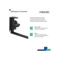 Milardo смеситель для ванны с длинными изливом черный матовый rora RORBL00M10