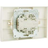 2-местная розетка OVIVO с заземлением MINA, крем, 401-020300-907