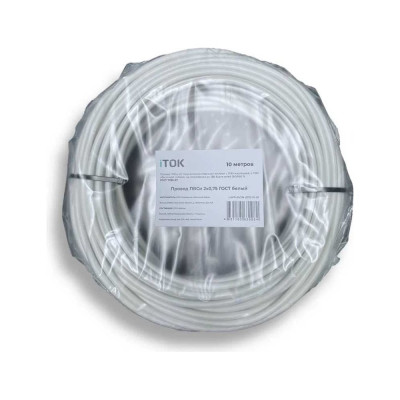 Провод ПВСн iTOK 2x0,75 ГОСТ белый 10 метров i-KPP-PVSN-2075-10-W