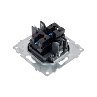 Механизм компьютерной 2-местной розетки RJ45 OVIVO CAT6, серебро, 600-000310-230