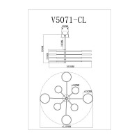 Люстра на штанге Moderli Run V5071-CL