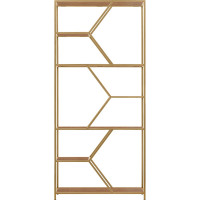 Стеллаж GreenWeen MALTA MINI, золотой каркас, полки ЛДСП Робиния, 1750x800x300 GW-MALTA-MINI-G-LD-R