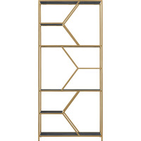Стеллаж GreenWeen MALTA MINI, золотой каркас, полки керамика Antracite, 1750x800x300 GW-MALTA-MINI-G-KA