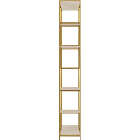 Стеллаж GreenWeen MALTA MINI, золотой каркас, полки керамика Ivory, 1750x800x300 GW-MALTA-MINI-G-KI