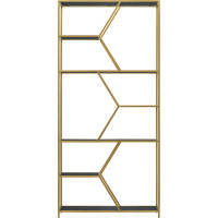 Стеллаж GreenWeen MALTA, золотой каркас, полки керамика Antracite, 1920x900x300 GW-MALTA-G-KA