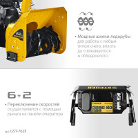 Бензиновый снегоуборщик STEHER Extrem 72 см GST-772E