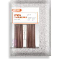 Портьерная штора witerra жаккард грация серый 135x260 см 1 шт 106313
