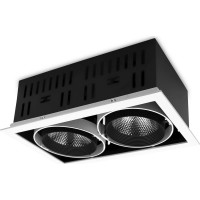 Встраиваемый светильник Ambrella Light Techno T812 BK/CH/2 12W/4200K