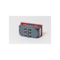 Розетка электрическая SPL 2x2К+З со шторками, с безвинтовым зажимом, под углом 45гр, красный, 10 шт. 200010