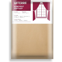Портьерная штора для кухни witerra жаккард бамбук золото 135x180 см 1 шт 101037