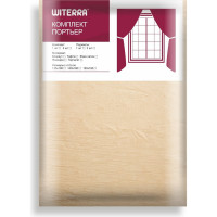 Портьерная штора для кухни witerra тергалет золото 135x180 см 1 шт 99962