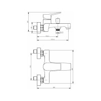 Смеситель для ванны Savol SK-H3101