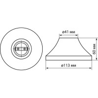 Патрон-основание TDM ELECTRIC керамический, E27, черный SQ0335-0034