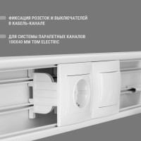 Суппорт-держатель TDM ELECTRIC ЭУИ для кабель-канала, 100x40, 10 штук SQ0402-0140