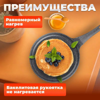 Блинная литая сковорода PERFECTO LINEA Grey 24 см 55-242111