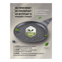 Блинная литая сковорода PERFECTO LINEA Grey 24 см 55-242111