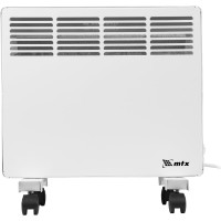 Электрический конвектор MTX км-1000.1, 230в, 1 квт, x-образный нагреватель, колеса, термостат 98124