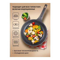 Литая сковорода PERFECTO LINEA Grey 26 см 55-260111