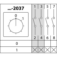 Кулачковый переключатель TDM ELECTRIC КПУ11-10/2037 (0-1; 4р) SQ0715-0152