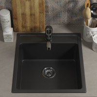 Кухонная мойка uperwood из искусственного камня UPD-406_прямоугольная, цвет уголь 391020200