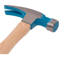 Молоток-гвоздодер GROSS 380 г, угол 75, магнит, обрезиненная рукоятка american hickory 10413