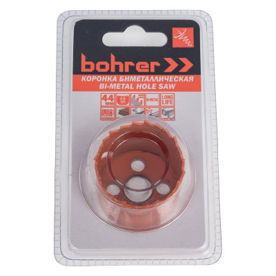 Коронка биметаллическая 44 мм, HSS M42 BOHRER 32360440