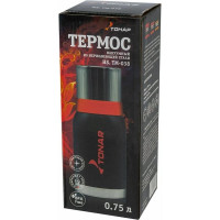 Термос Тонар HS.TM-038 750мл, черный, 2 крышки-кружки 213753