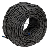 Провод Bironi 2x1,5, графит, матовый, 50 метров B1-424-713-50