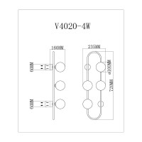 Накладной светильник Moderli Krona V4020-4W