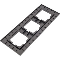 3-местная рамка OVIVO QUANTUM, серый магнит, 405-310000-227
