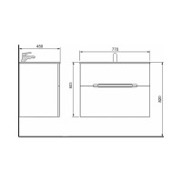 Подвесная тумба Jorno Modul 80 для раковины 22868967 Mоl.01.77, P, W