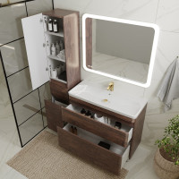 Тумба напольная Style Line "Атлантика 100", Люкс старое дерево, PLUS ЛС-00000614