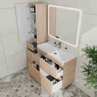 Тумба напольная Style Line "Атлантика 100", Люкс ясень перламутр, PLUS ЛС-00000682