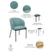 Стул BRADEX milan бирюзовый FR 0514