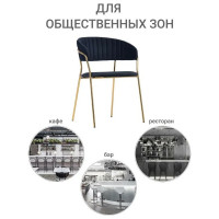 Стул BRADEX turin черный с золотыми ножками FR 0797