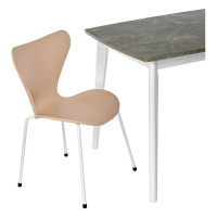 Стул BRADEX seven пудровый с белыми ножками FR 0820