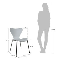 Стул BRADEX seven пудровый с белыми ножками FR 0820